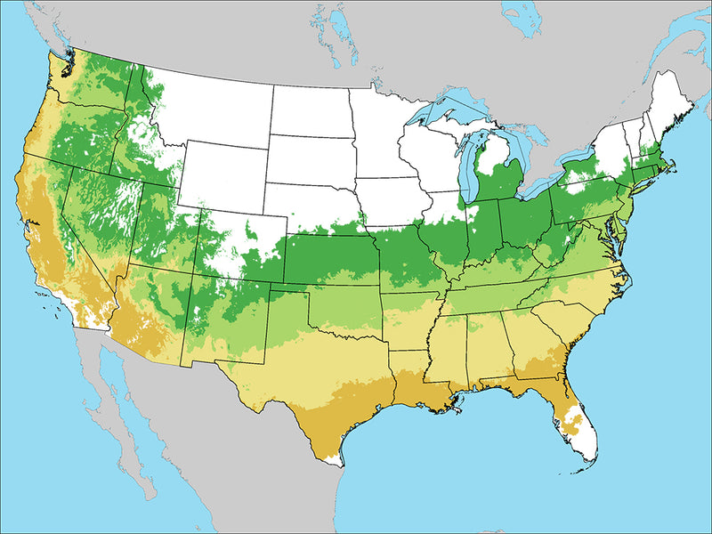 USDA Growing Zones Map