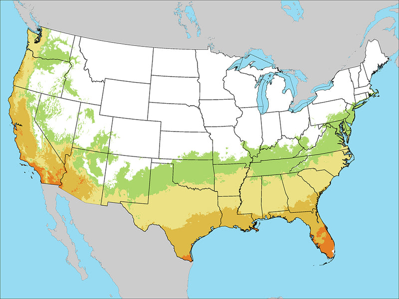 USDA Growing Zones Map